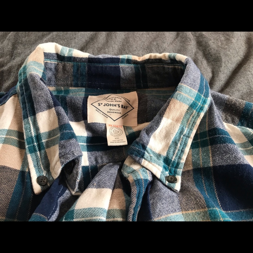 St John’s Bay XXL long sleeve flannel shirt, 100% cotton